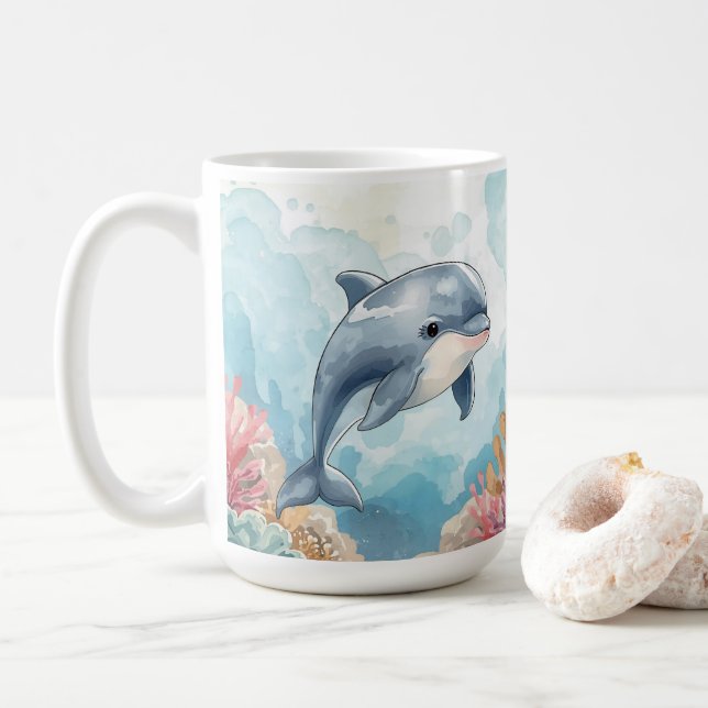 delfin kaffeetasse (Mit Donut)
