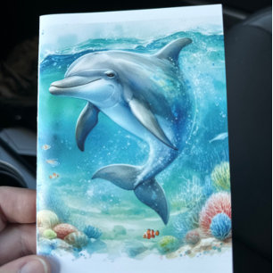 Delfin Küste Unter dem Meer Dankeskarte