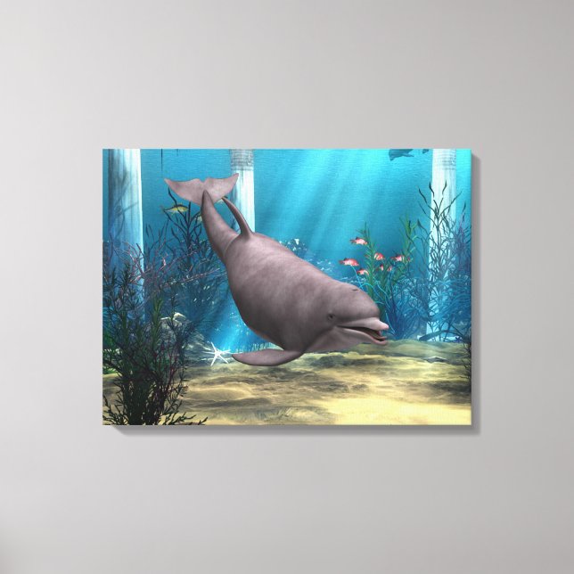 Delfin Leinwanddruck (Vorderseite)