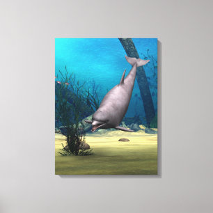 Delfin Leinwanddruck
