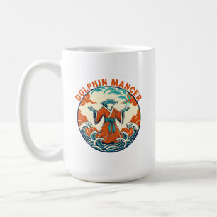 Delfin-Magier Ozean-Magie Japanische Retro-Kunst Kaffeetasse