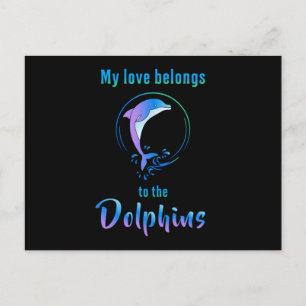 Delfin Meer Fisch Delfine Tier Ozean Geschenkidee Postkarte