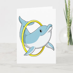 Delfin mit Ring Karte