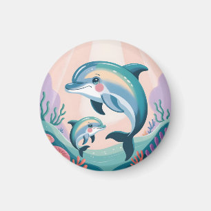 Delfin-Mutter und Baby Magnet