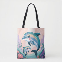 Delfin-Mutter und Baby