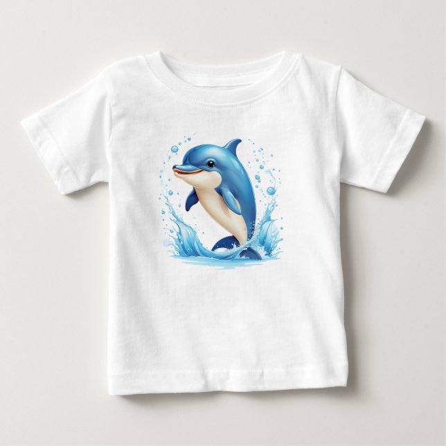 Delfin, Natur, Wasserbilder Baby T-shirt (Vorderseite)