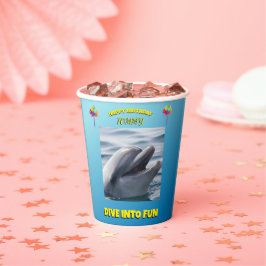 Delfin-Party-Splash Pappbecher