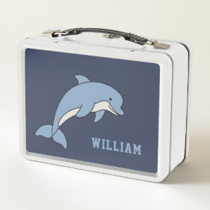 Delfin Personalisierter Benutzerdefinierter Name Z Metall Brotdose