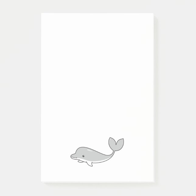 Delfin Post-it Klebezettel (Vorderseite)