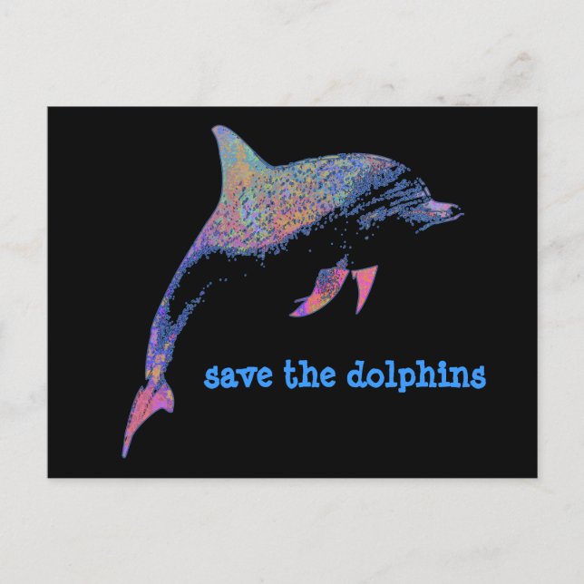 Delfin Postkarte (Vorderseite)
