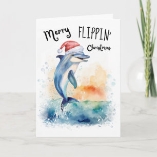 Delfin Santa Merry Flippin' Weihnachten Strand