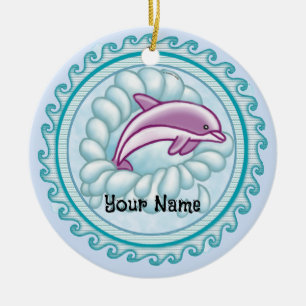 Delfin Splash Keramik Ornament