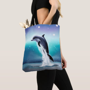 Delfin springt im Ozean Tasche