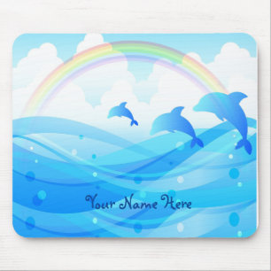 Delfin und Regenbogen Kinder Mousepad