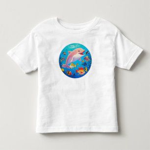 Delfin und tropische Fische unter Wasser Kleinkind T-shirt