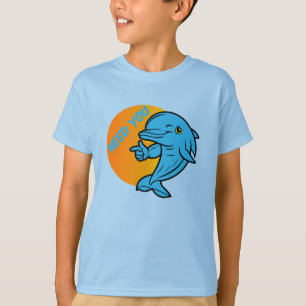 Delfin Zeiger Neon Spritzer T-Shirt