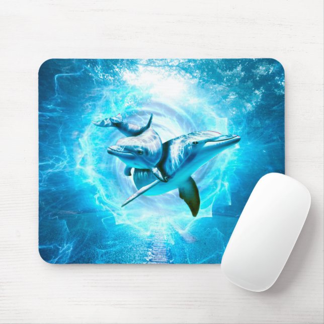 Delfinblauer Fantasie Mousepad (Mit Mouse)
