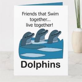Delfine Aquatische Marine Säugetier Freundschaft Karte