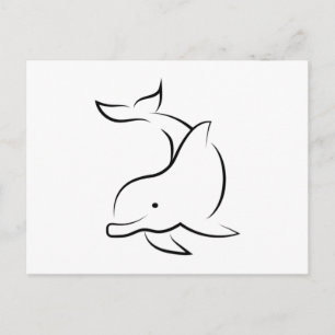 Delfine Delfin Meer Tier Ozean Wasser Geschenkidee Postkarte