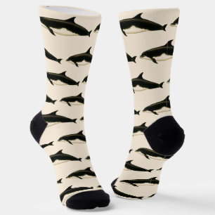 Delfine Delphinus Tursio, Vintage Meereslebewesen Socken