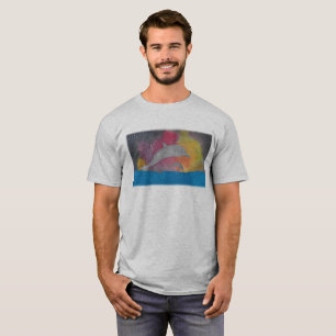 Delfine gegen einen galaktischen Himmel T-Shirt