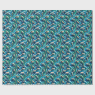 Delfine schwimmen geschenkpapier