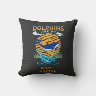 Delfine sind mein spirituelles Tier  Kissen