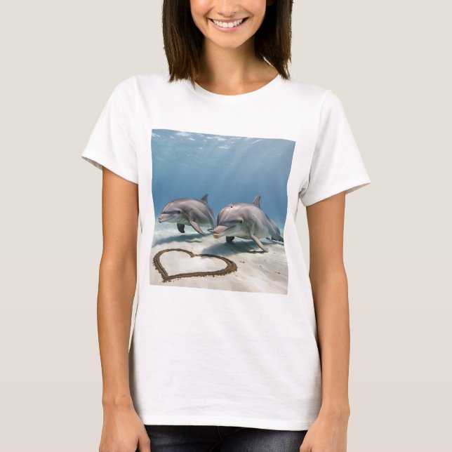Delfines enamorados T-Shirt (Vorderseite)