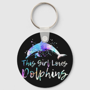 Delfinliebhaber Geschenk dieses Mädchen Lieben De Schlüsselanhänger