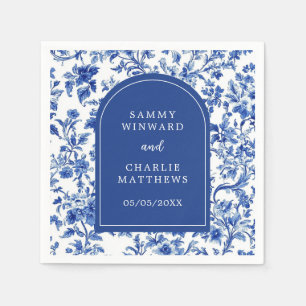 Delft-Blau Antique Chinoiserie-Hochzeit Serviette