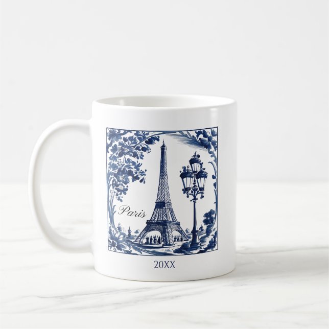Delft Blau Paris Eiffelturm Kaffeetasse (Links)