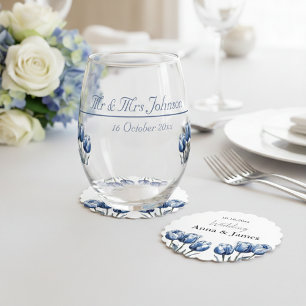 Delft-Blauer Tulpen, individuell Untersetzer