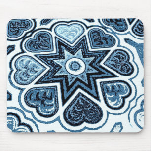 Delft Blaues Herz-Mauspad Mousepad