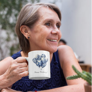 Delft Blue Ballons anpassbar Tasse