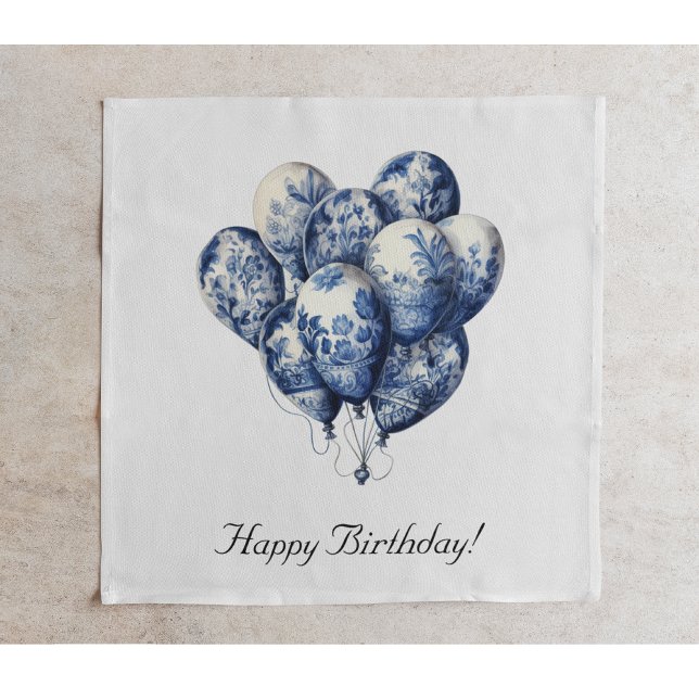 Delft Blue Balloons anpassbar Serviette (Von Creator hochgeladen)