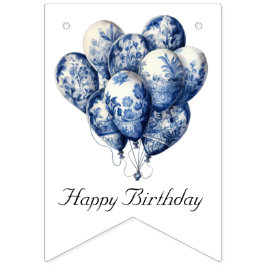 Delft Blue Balloons, anpassbar Wimpelkette