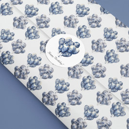Delft Blue Balloons Wrapping Paper Geschenkpapier