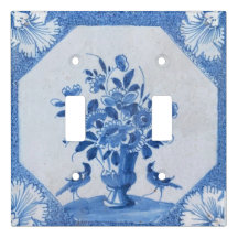 Delft Blue Birds floral Französisch Country Chic
