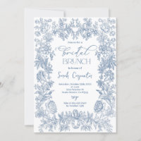 Delft Blue Chinoiserie Brautparty Brunch