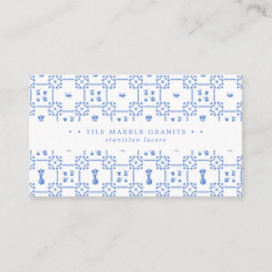 Delft Blue Tile Business Card Visitenkarte