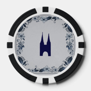 Delft blue tile Eastern Gate in Delft Pokerchips