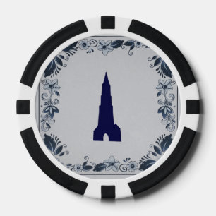 Delft blue tile New Church in Delft Pokerchips