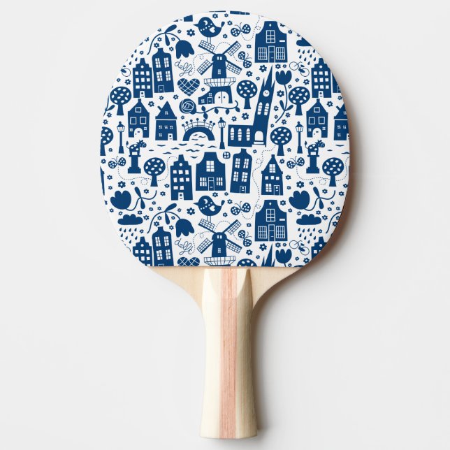 Delft Blue Tischtennis Schläger (Vorderseite)