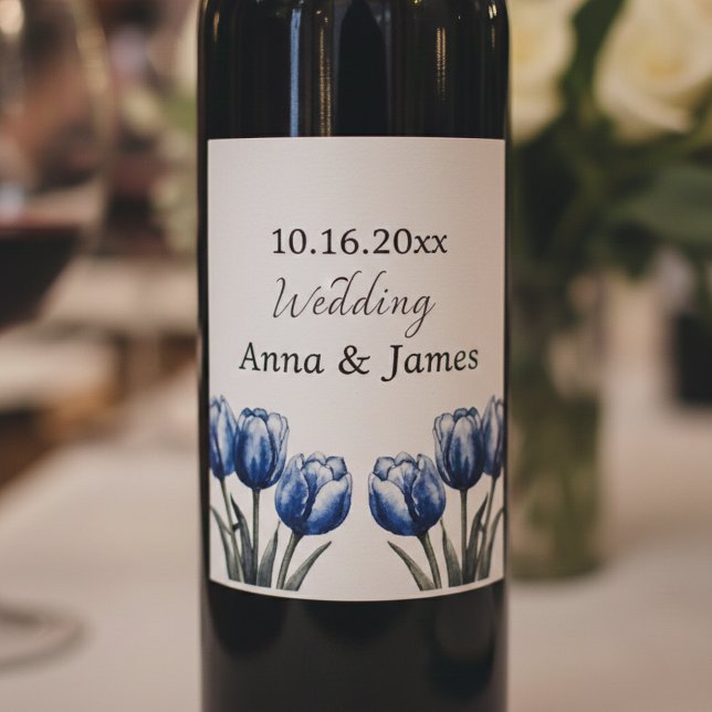 Delft Blue Tulip, custom Weinetikett (Von Creator hochgeladen)
