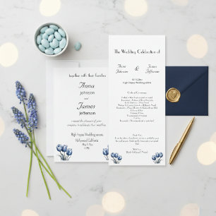 Delft Blue Tulip, invitation de mariage personnali
