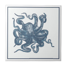 Delft Blue Vintag Steampunk Octopus oder Devilfish