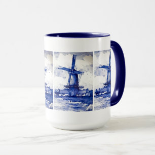 Delft Blue Windmill Tasse