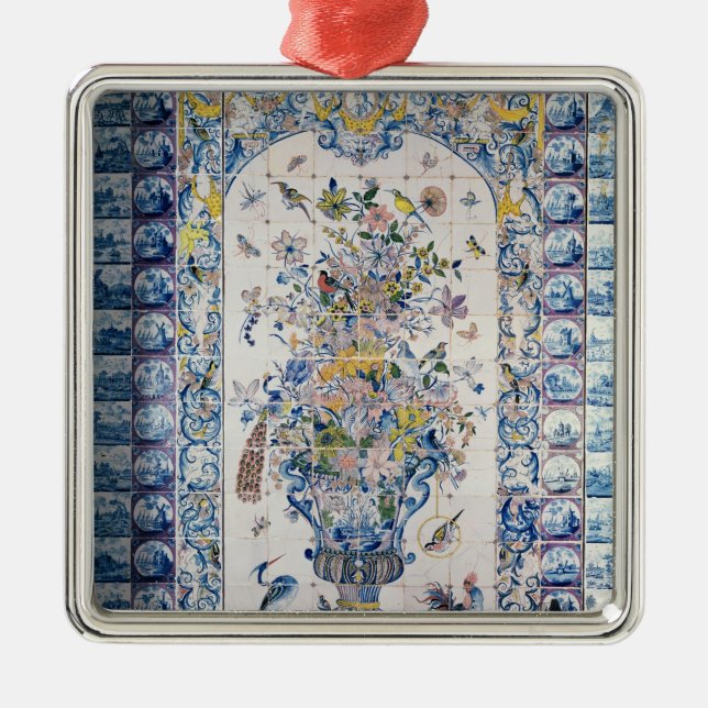 Delft-Fliesenplatte vom Badezimmer Ornament Aus Metall (Vorne)
