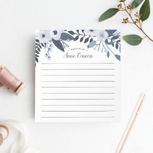 Delft Floral Personalisiert Linde Notizblock