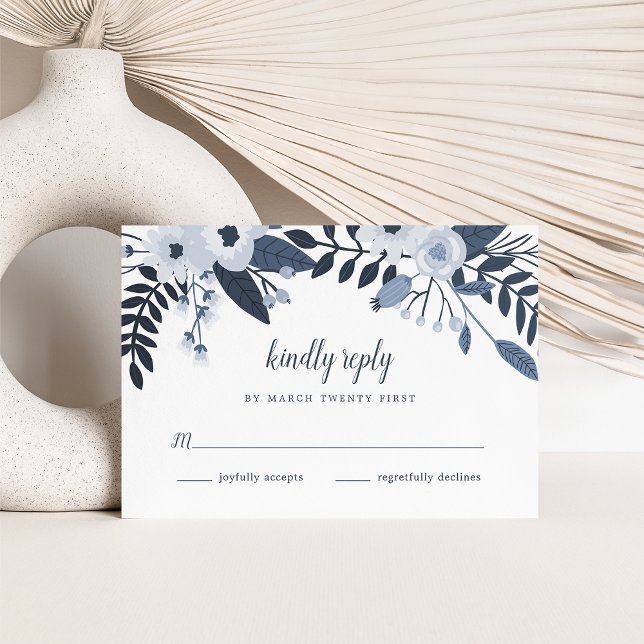 Delft Floral RSVP Card (Von Creator hochgeladen)